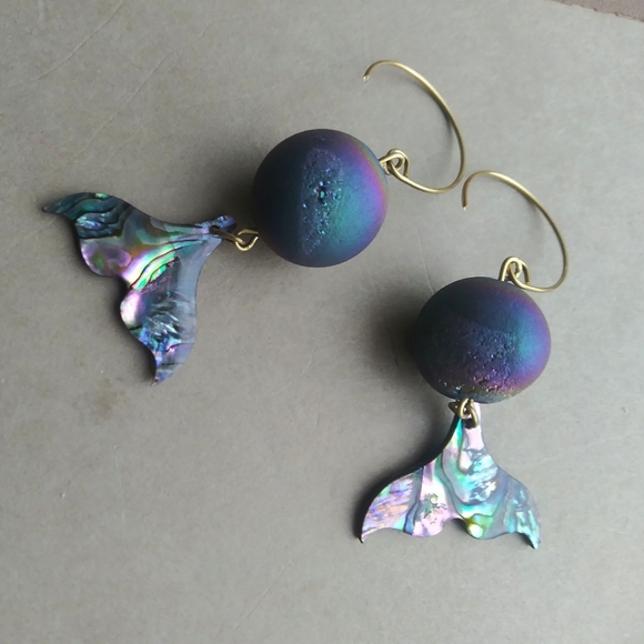 SOLD 'Just Mermaid Things' Earrings - Picture 3 of 4
